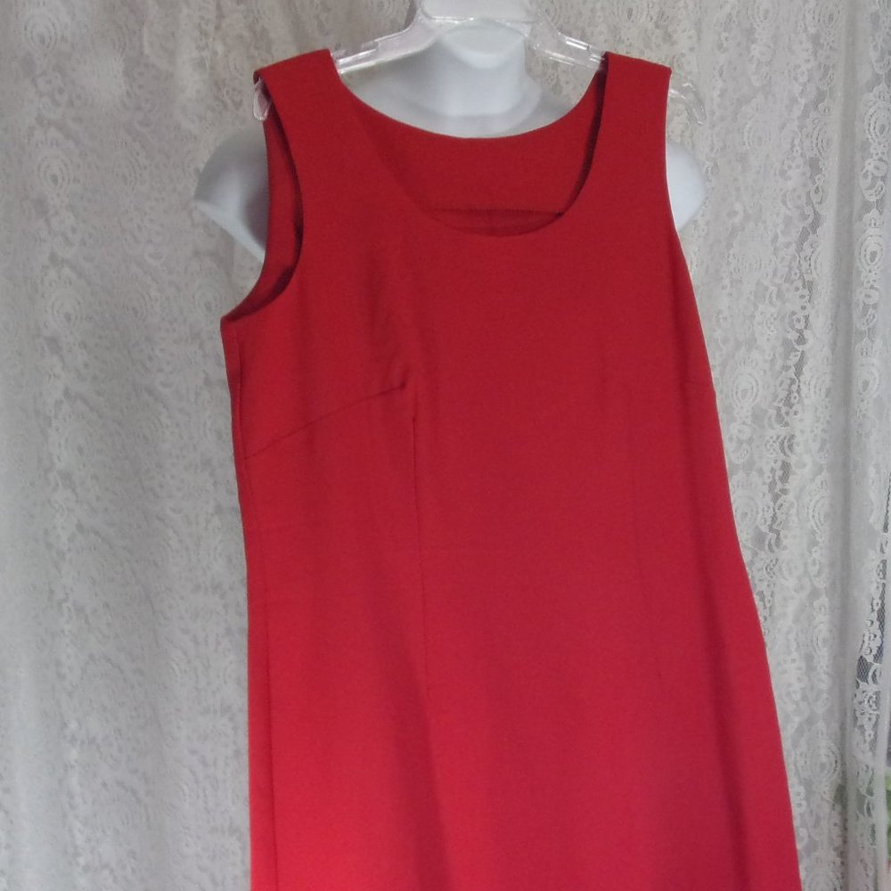 Classic Red Sheath Maxi Dress Size 12
